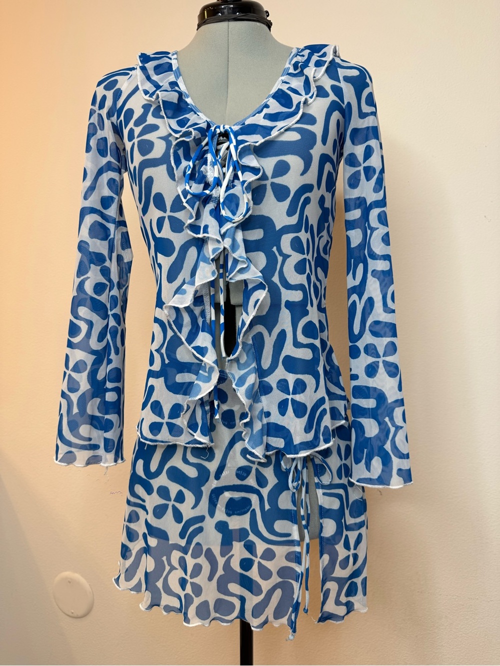 NWT 2PC Mesh Coverup Skirt Set S - Picture 4 of 7